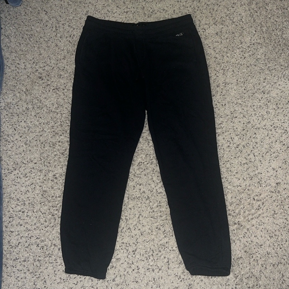 ⭐️ GREAT CONDITION ⭐️ , GENTLY WORN/USED MENS L BLACK HOLLISTER SWEATPANTS
